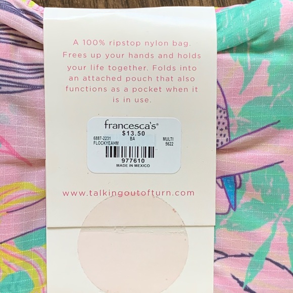 Francesca’s collections twist & shout  flock yeah reusable tote - Picture 6 of 6